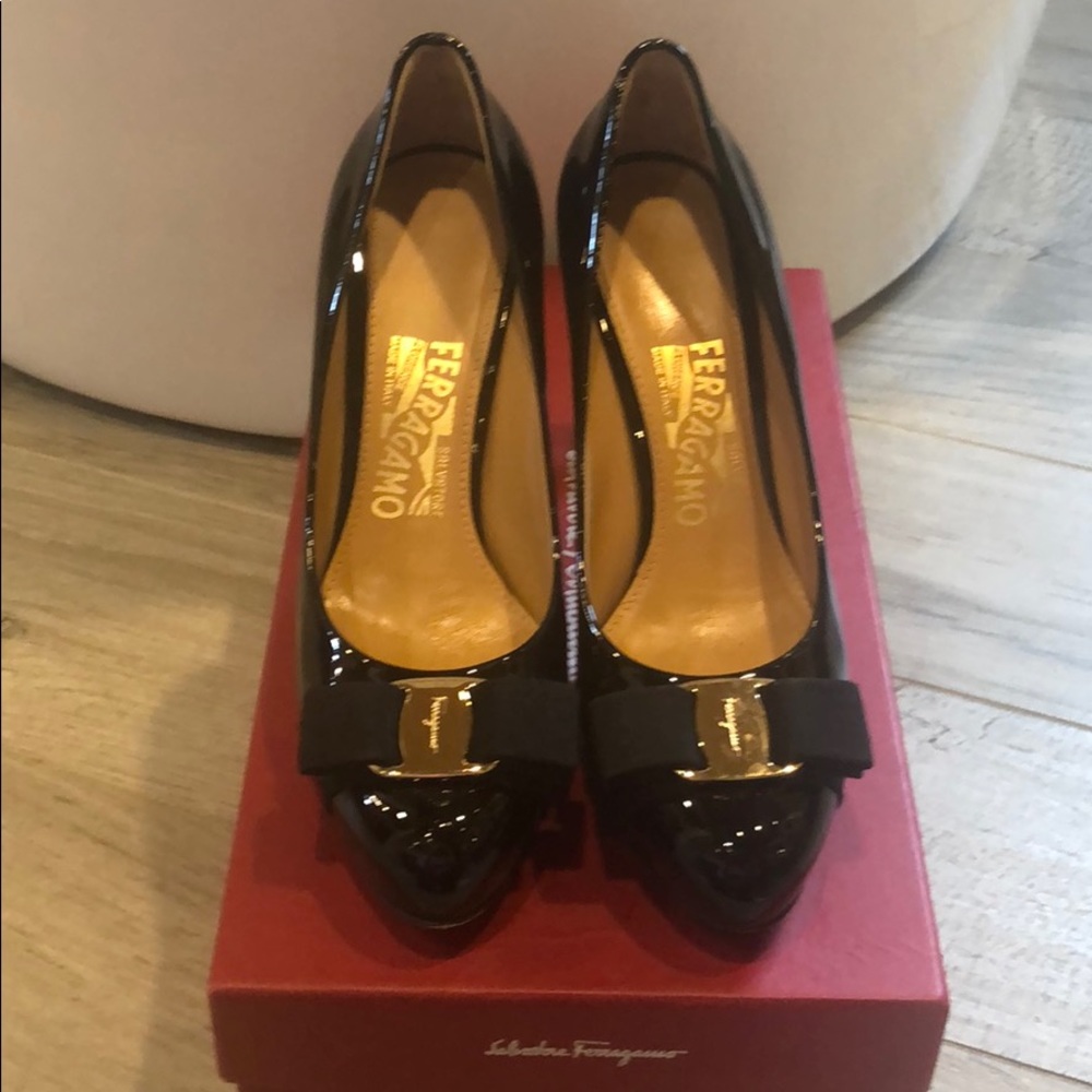 Ferragamo patent heels